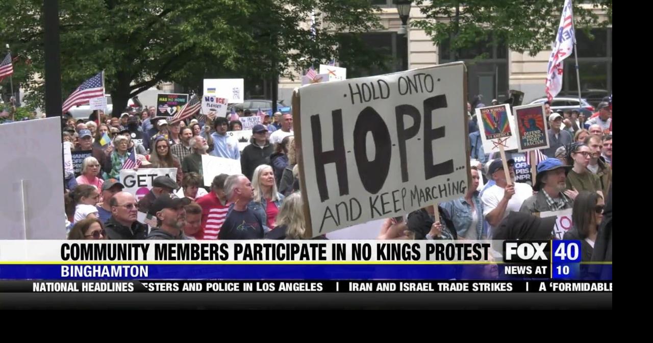 Community Members Participate in No Kings Protest