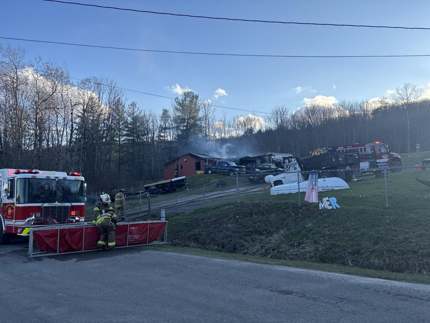 Emergency Crews Respond to Second Alarm Garage Fire in Chenango Forks ...