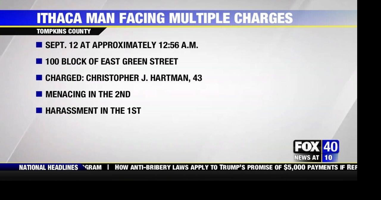 Ithaca man arrested for menacing, harrassment