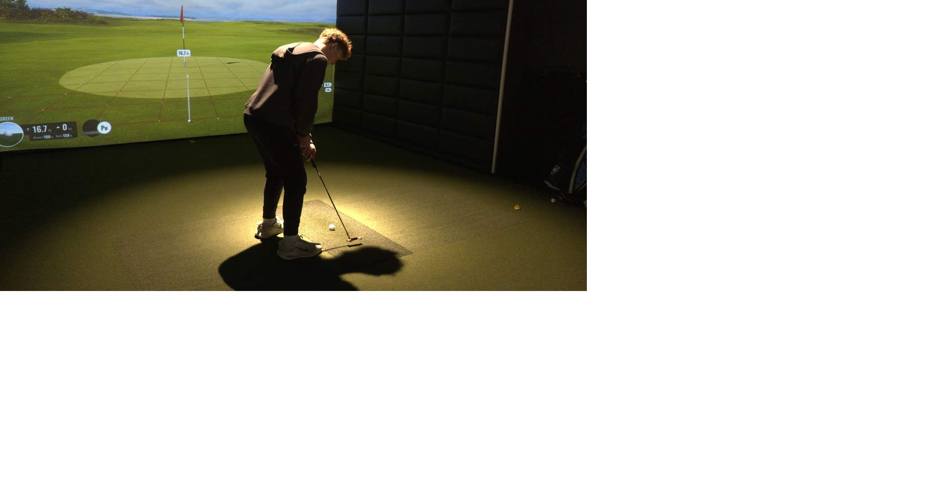 Vestal & Maine-Endwell varsity boys golf teams compete at indoor event Sunday afternoon