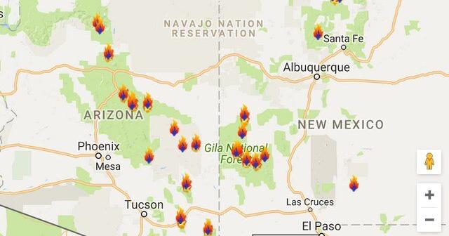Rose Fire Map Wildfires burn 45,000 acres across Arizona | News | williamsnews.com