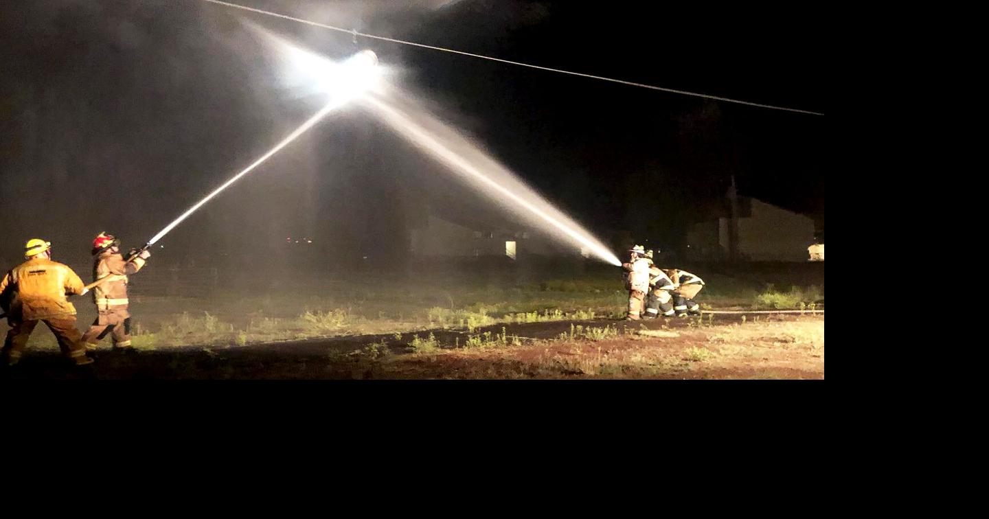 Williams Fire exercise hose and fire stream skills during training ...