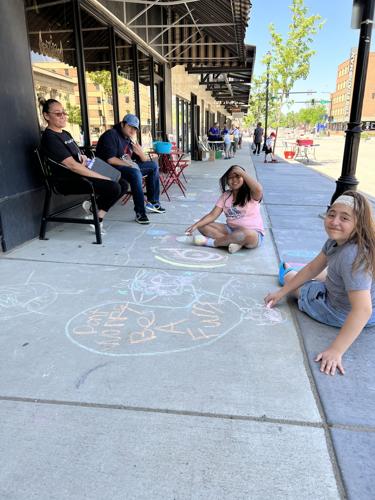 Crazy Days sidewalk chalk drawings
