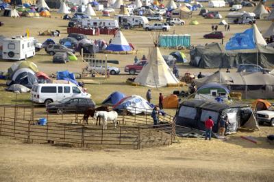 Dakota access protest 2016-17 horse pen