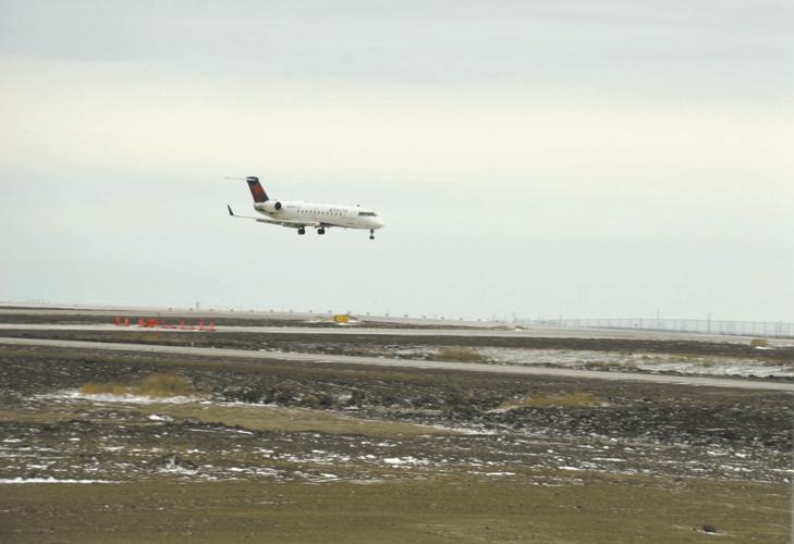 to the people's airport First flight lands at Williston Basin