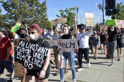 Protesters reflect on Floyd and race as they march across Bismarck
