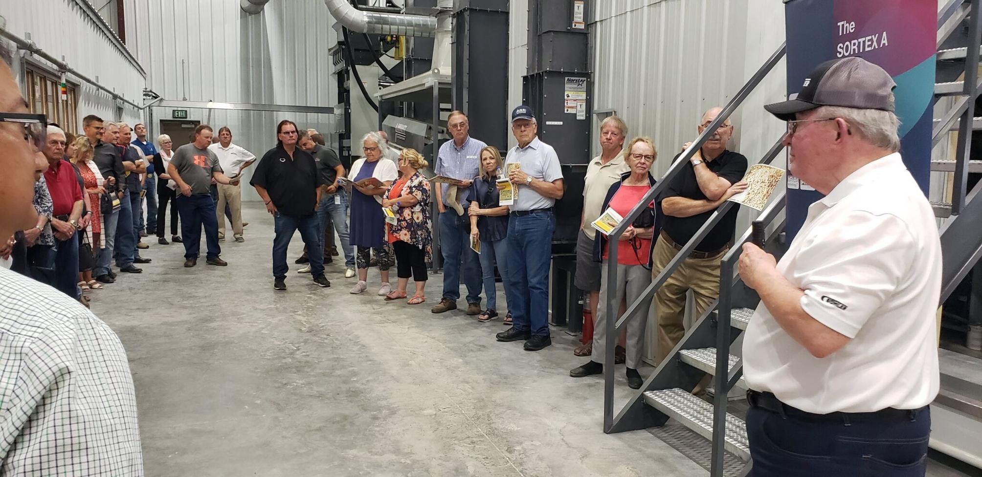 Supporters tour recently installed seedcleaning facility at WREC