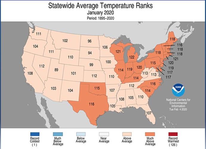 Above average temperatures, slightly below average precipitation have