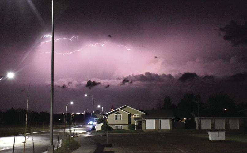 Intense storm dumped rain, leaving motorists stranded, and lightning