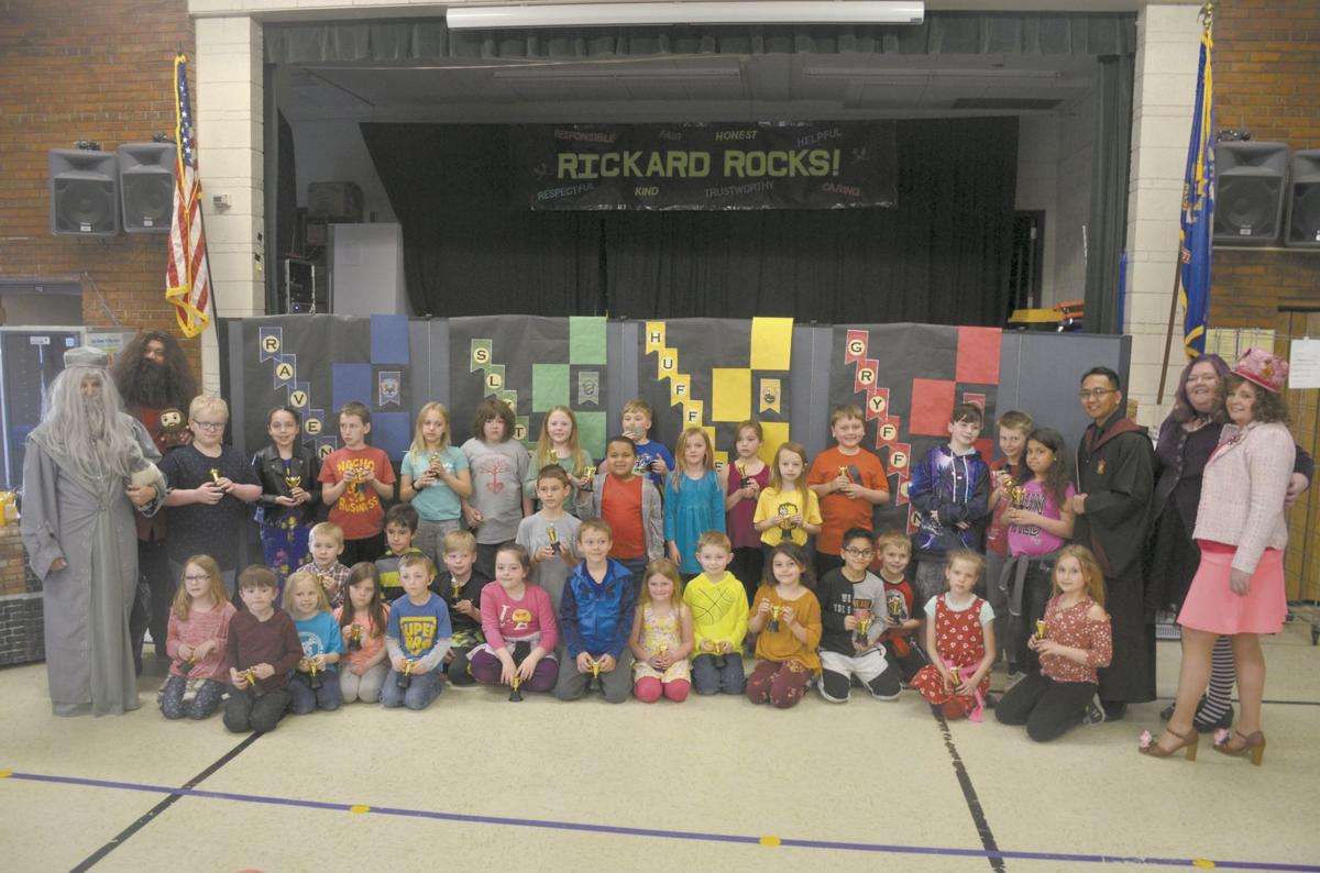 Rickard Elementary students are awarded for reading during Harry Potter