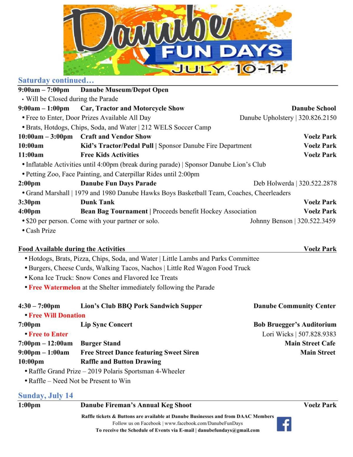 Danube Fun Days 2019 Schedule