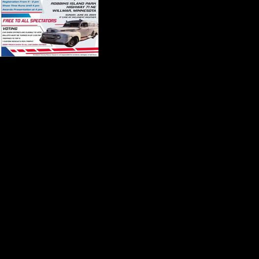 Kandiyohi County Rescue Squad Car Show (Rescheduled to Sunday June