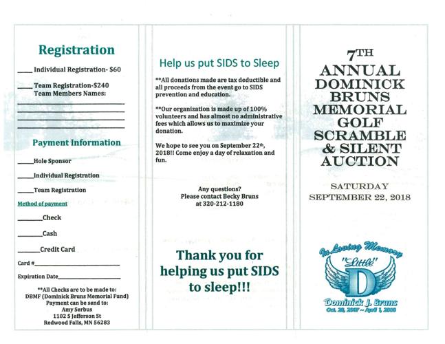 7th Annual Dominick Bruns Memorial Golf Scramble & Silent Auction | Calendar  | willmarradio.com