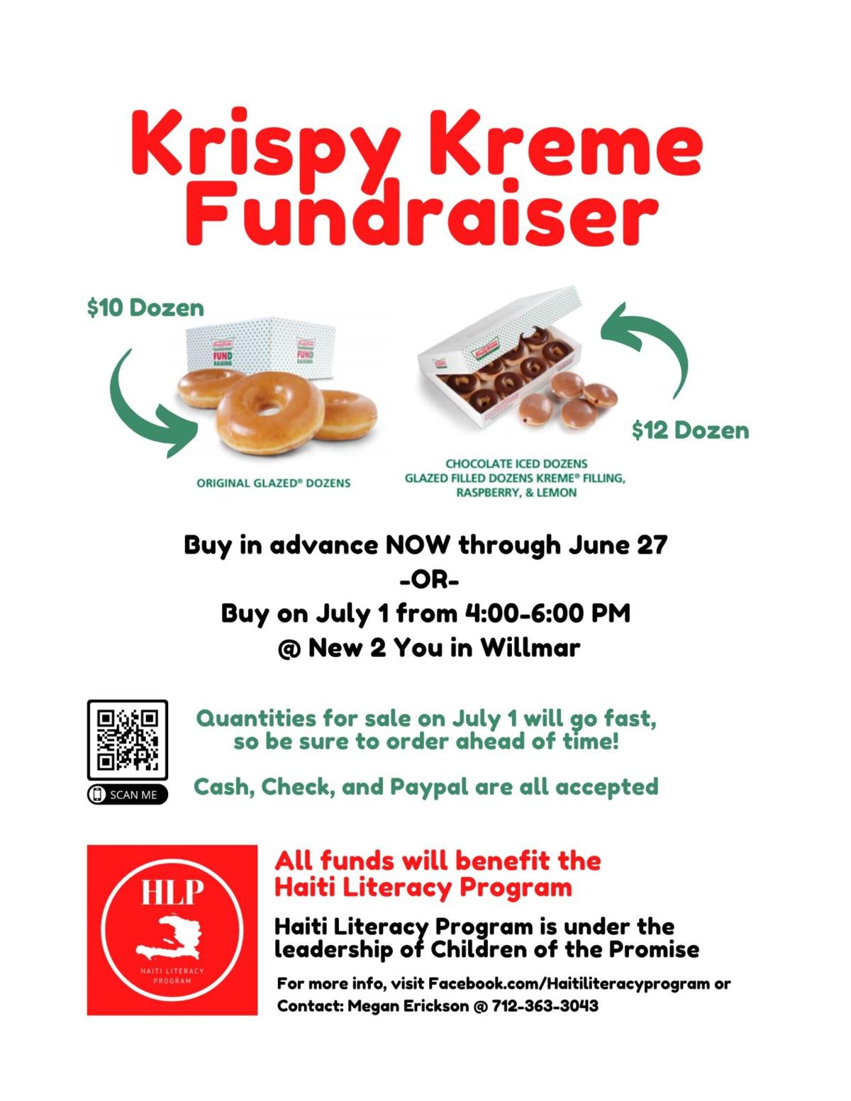 Krispy Kreme Fundraiser Calendar