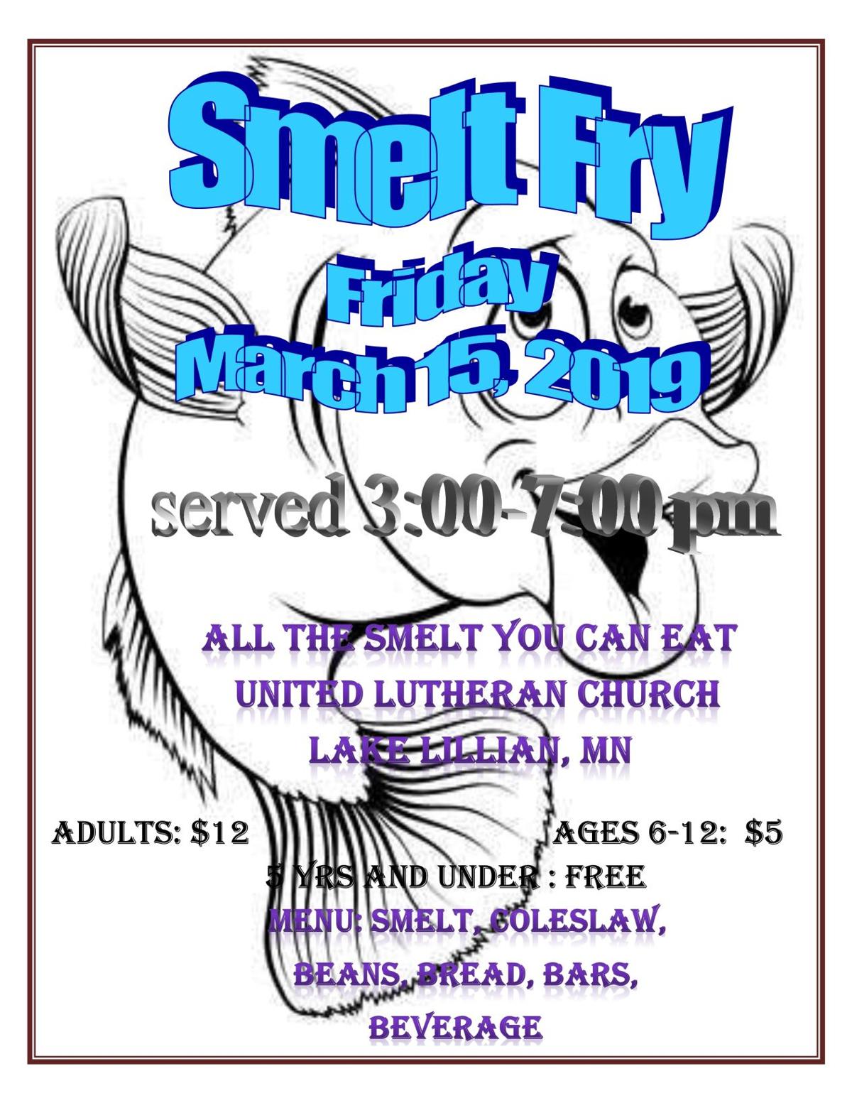 Smelt Fry United Lutheran Church Lake Lillian Community Calendar