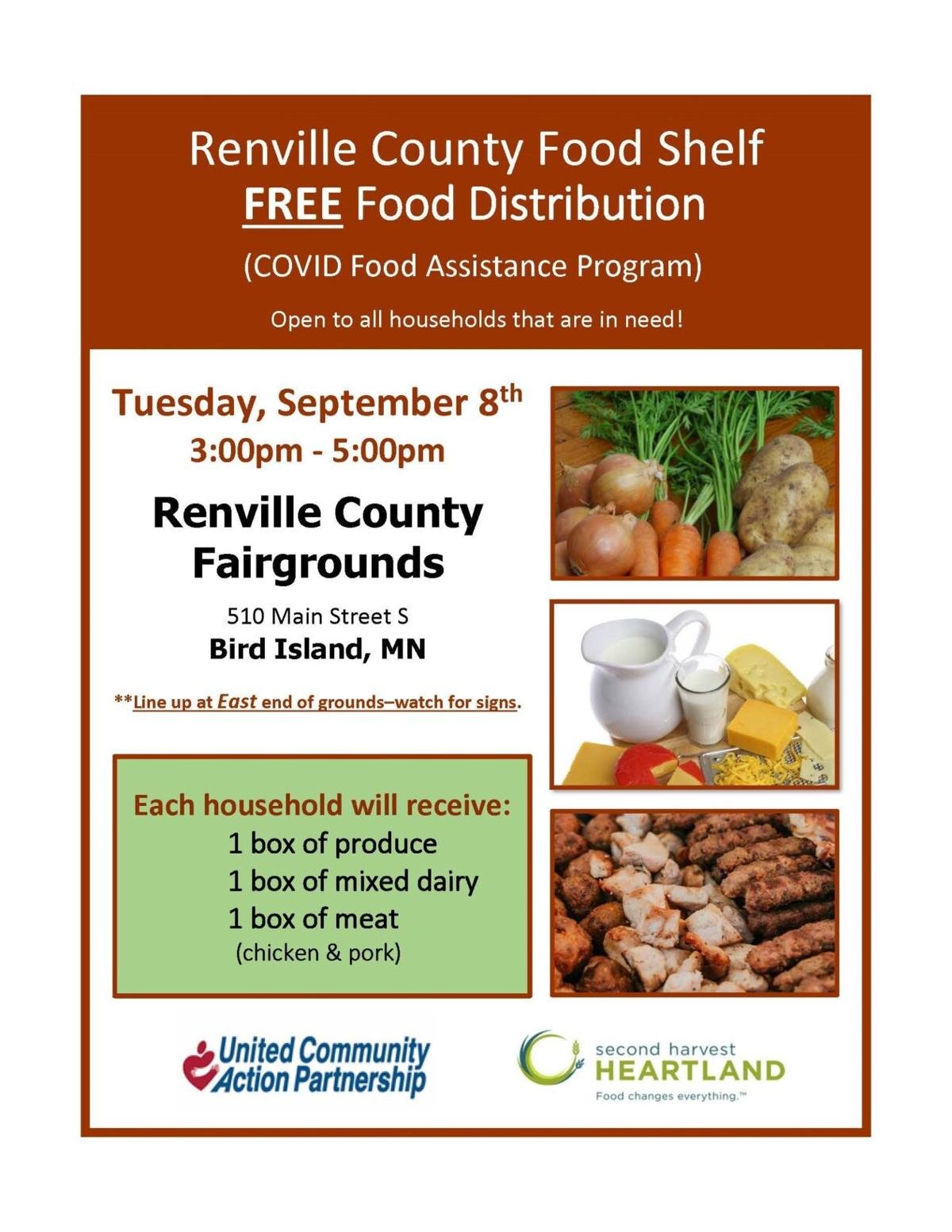 Renville County Food Shelf FREE Food Distribution Calendar