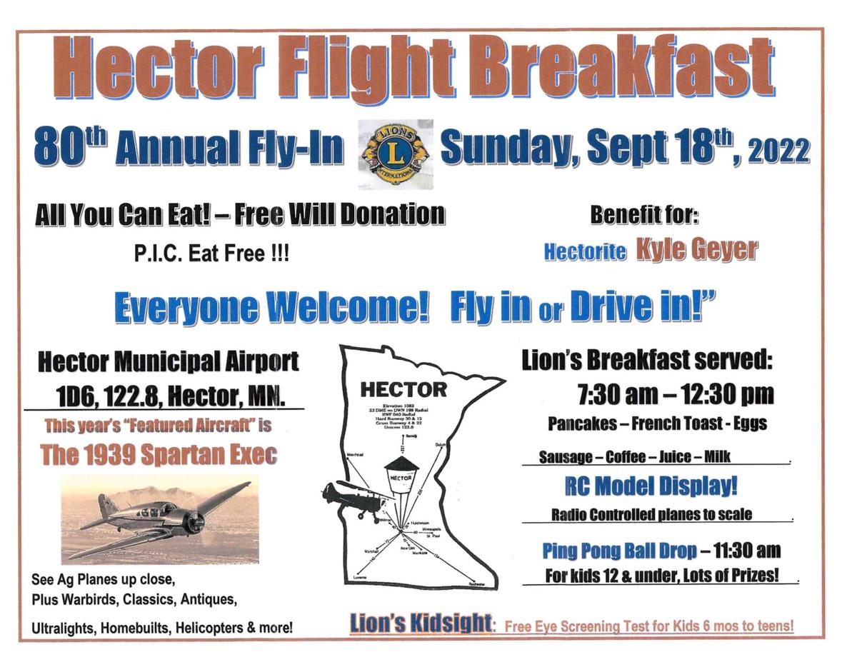 Hector's 80th Anniversary Lions' Fly-in and Flight Breakfast