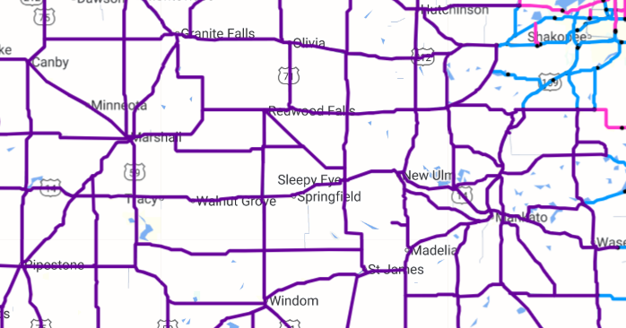 3:15 pm update:  Overnight no travel advisory issued for all state highways in Southwest Minnesota