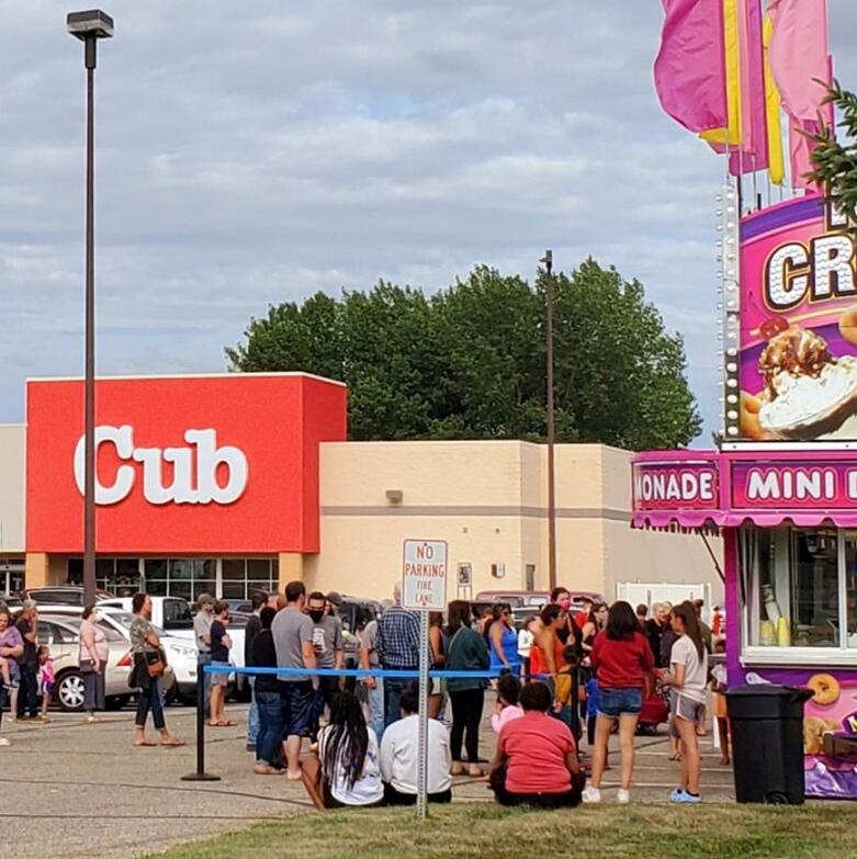 Minnesota State Fair food stands at Cub Foods parking lot in Willmar Minnesota State Fair food stands at Cub Foods parking lot in Willmar