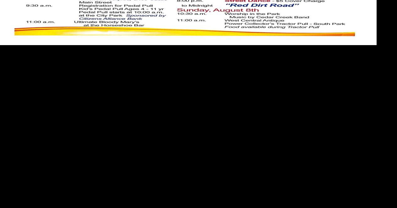 Lake Lillian Fun Days 2021 (Aug. 4th thru Aug. 8) Calendar