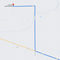 Map to Lindquist Dairy Farm