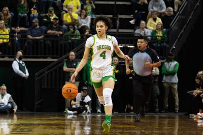Oregon women's basketball guard Endyia Rogers vs. Oregon State