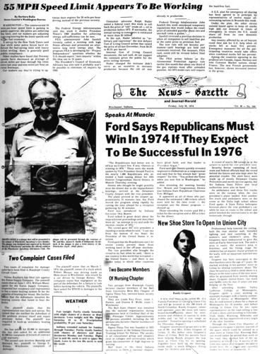 A Classic News page from The News-Gazette - July 26, 1974