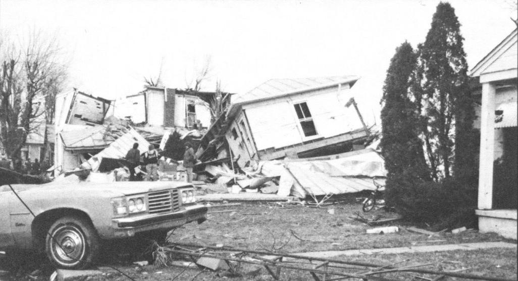 Lynn after the tornado on March 10, 1986 News