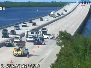 Crash Closes Northbound I-75 Near Duncan Road in Charlotte County