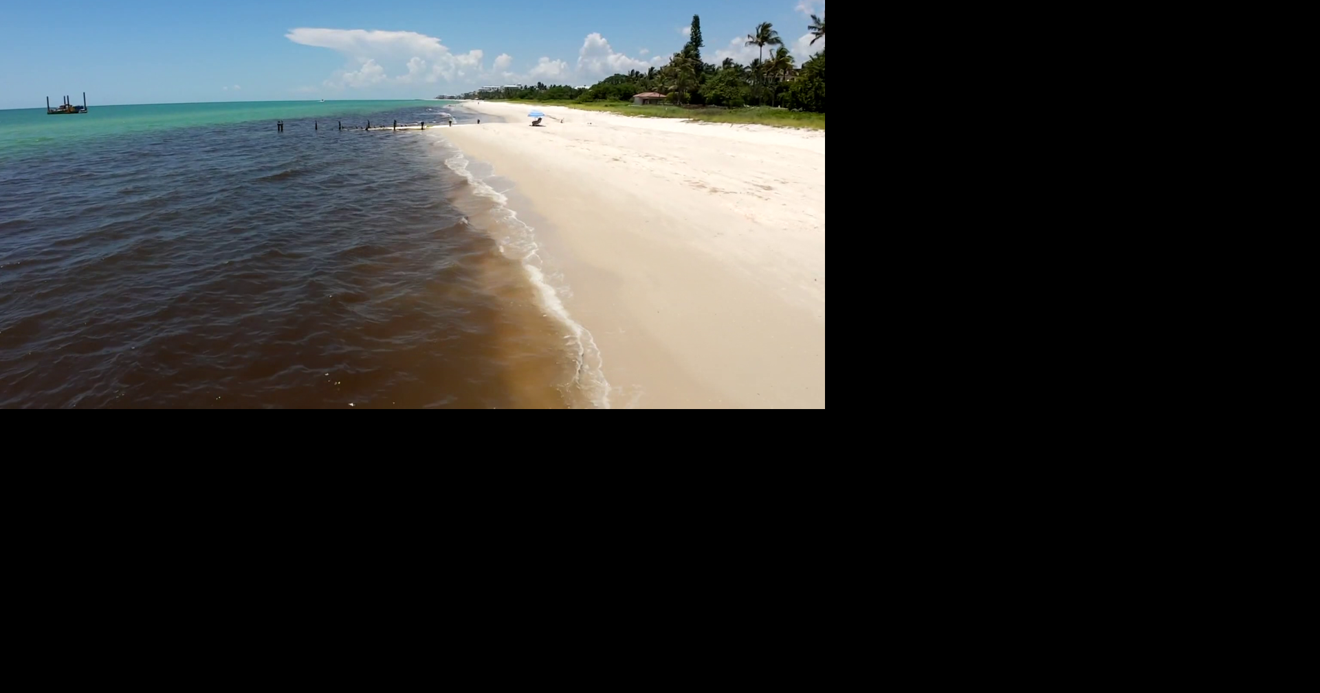 Construction Causes Brown Water at Naples Beach
