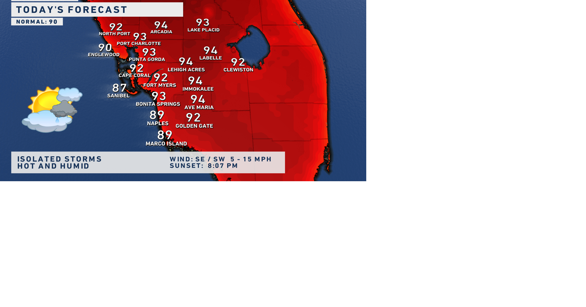 Above-average Tuesday heat with isolated storms focused inland | News ...