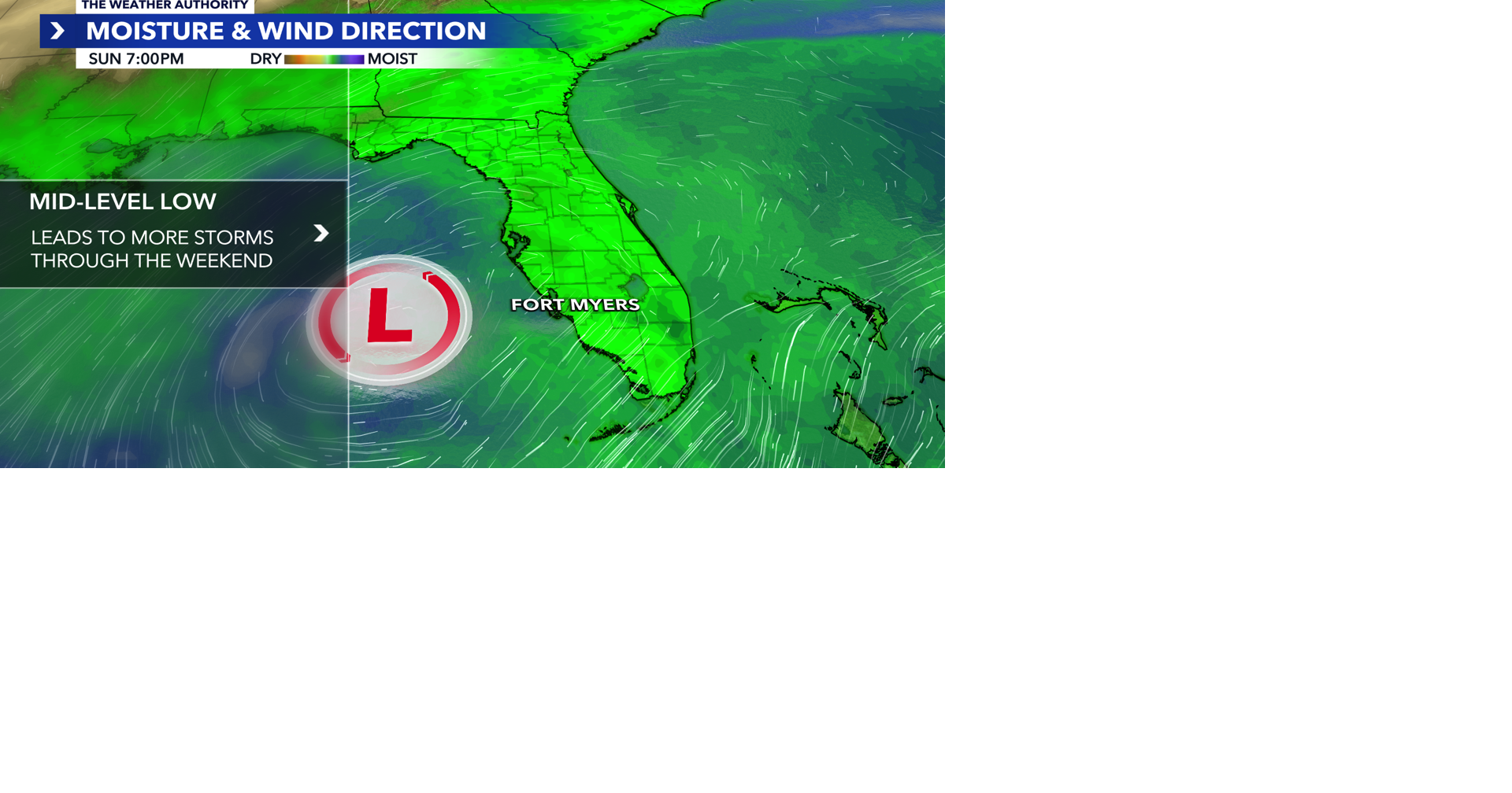 Less humidity, fewer storms... But the weekend forecast changes