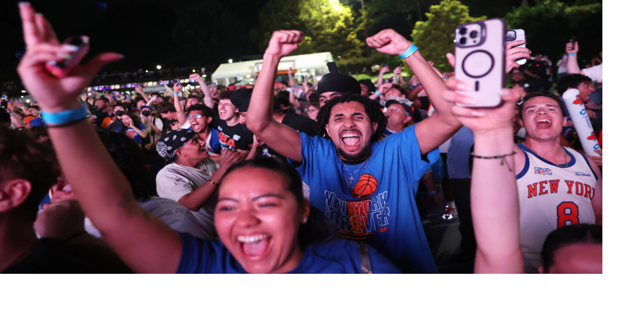 New York fans celebrate as Knicks complete record rally, take 3-1 NBA Finals lead