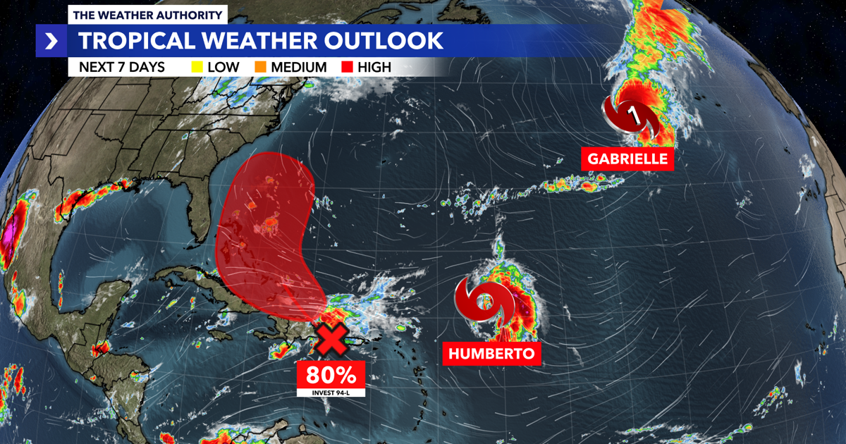 The Weather Authority is tracking 2 trouble spots in the tropics