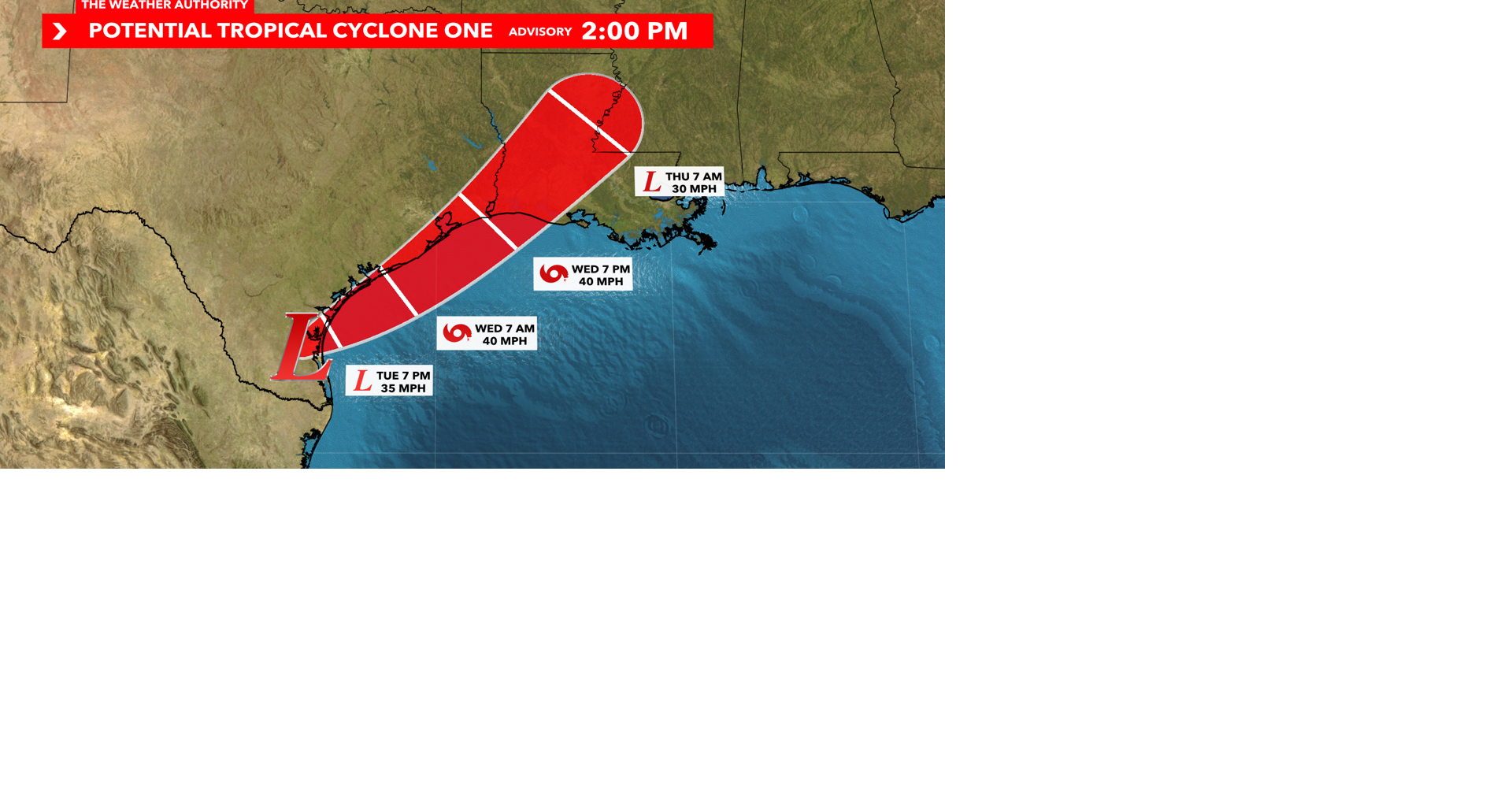First Potential Tropical Cyclone of 2026 forms over Texas