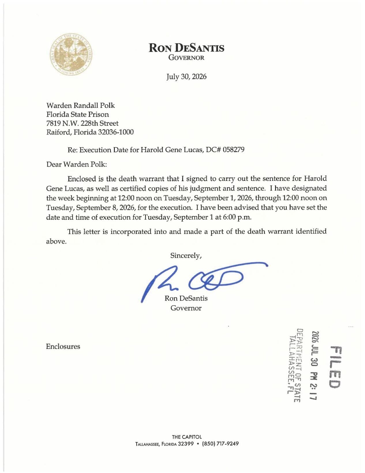 Death Warrant (Gov. Ron DeSantis)