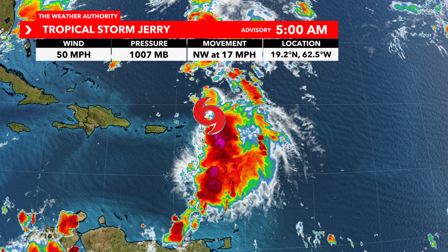 Tracking Tropical Storm Jerry and Subtropical Storm Karen in the ...