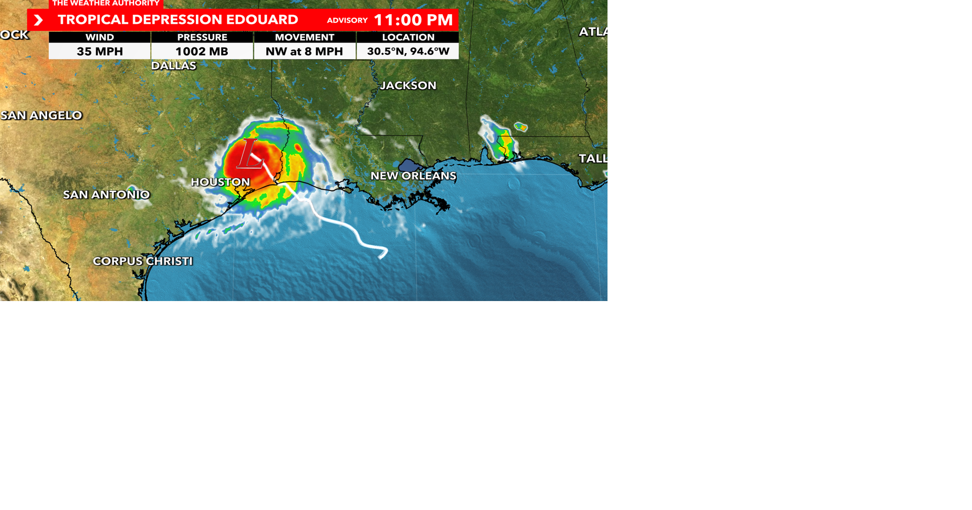 Tropical Storm Edouard downgrades to Tropical Depression