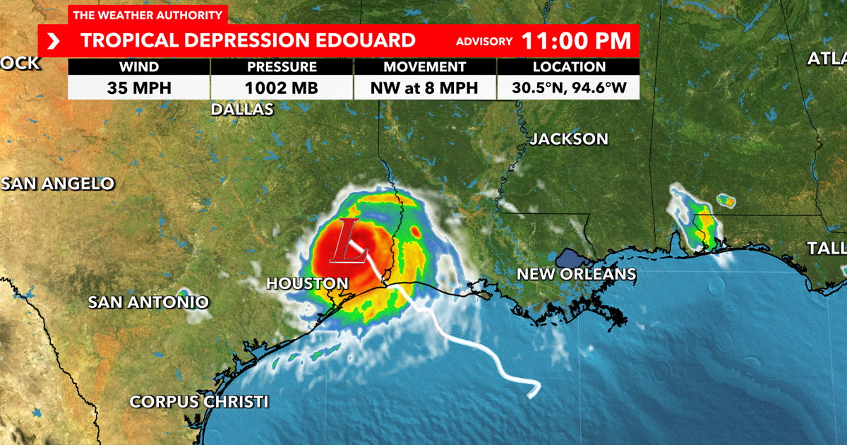 Tropical Storm Edouard downgrades to Tropical Depression