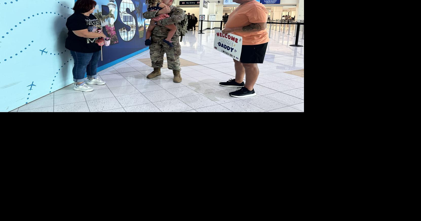 Naples soldier reunites with daughter at RSW after 388-day deployment