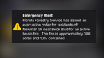 brush fire emergency alert - 1
