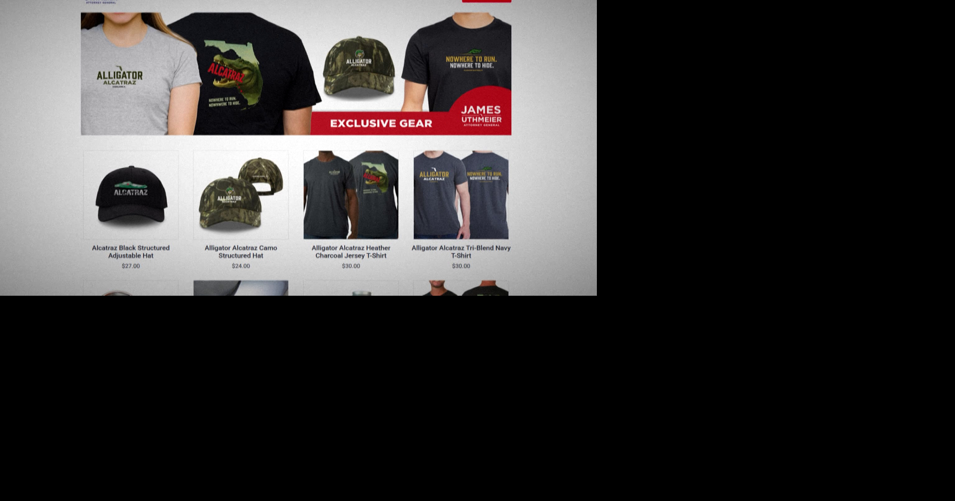 Florida Republicans sell 'Alligator Alcatraz' merchandise 