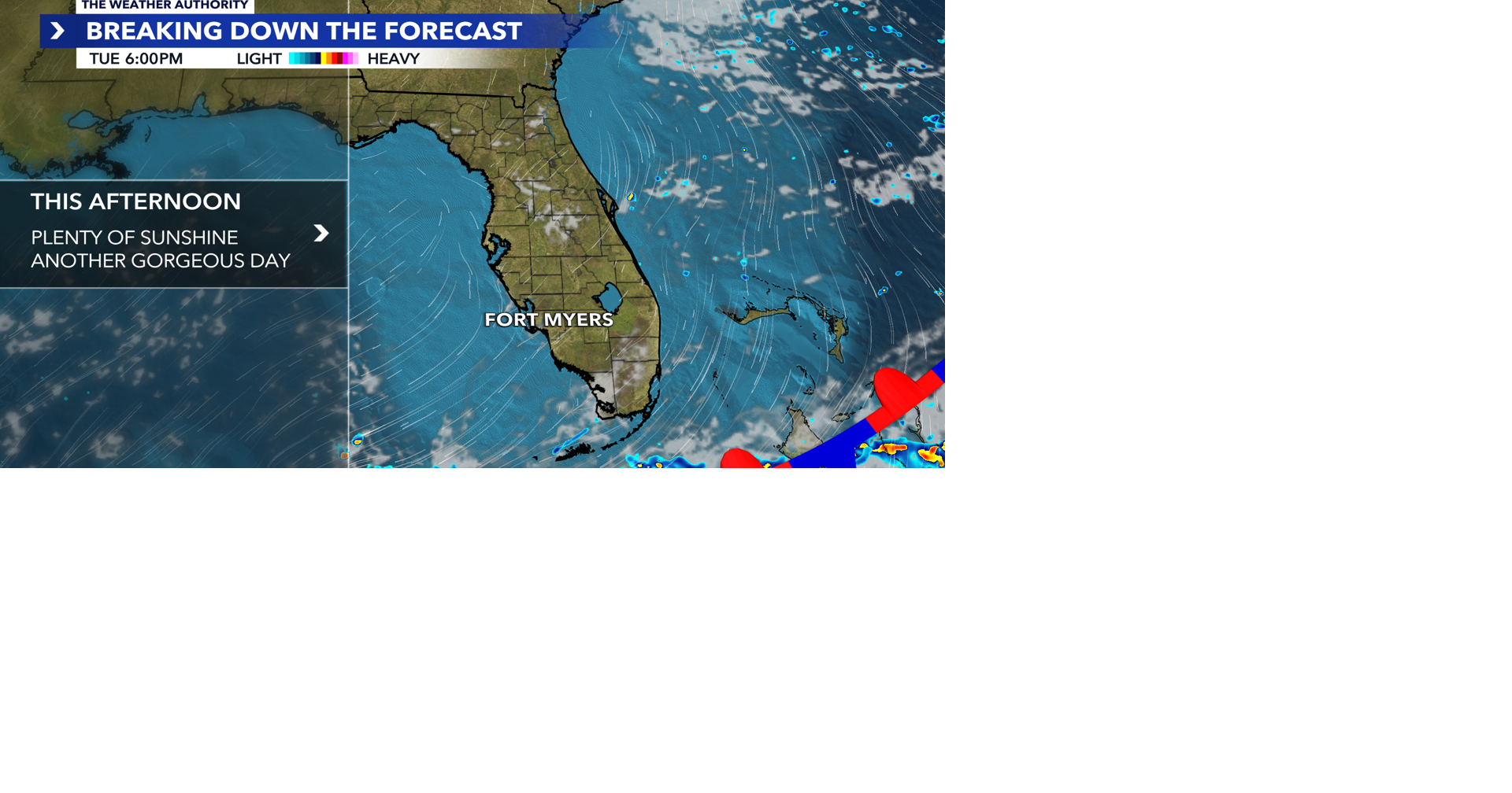 Sunny sky ahead: Tuesday afternoon warms up across Southwest Florida