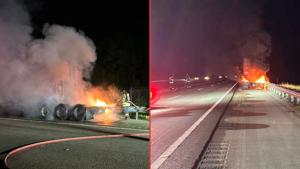 Semi-Truck Fire Reported on I-75 in Naples