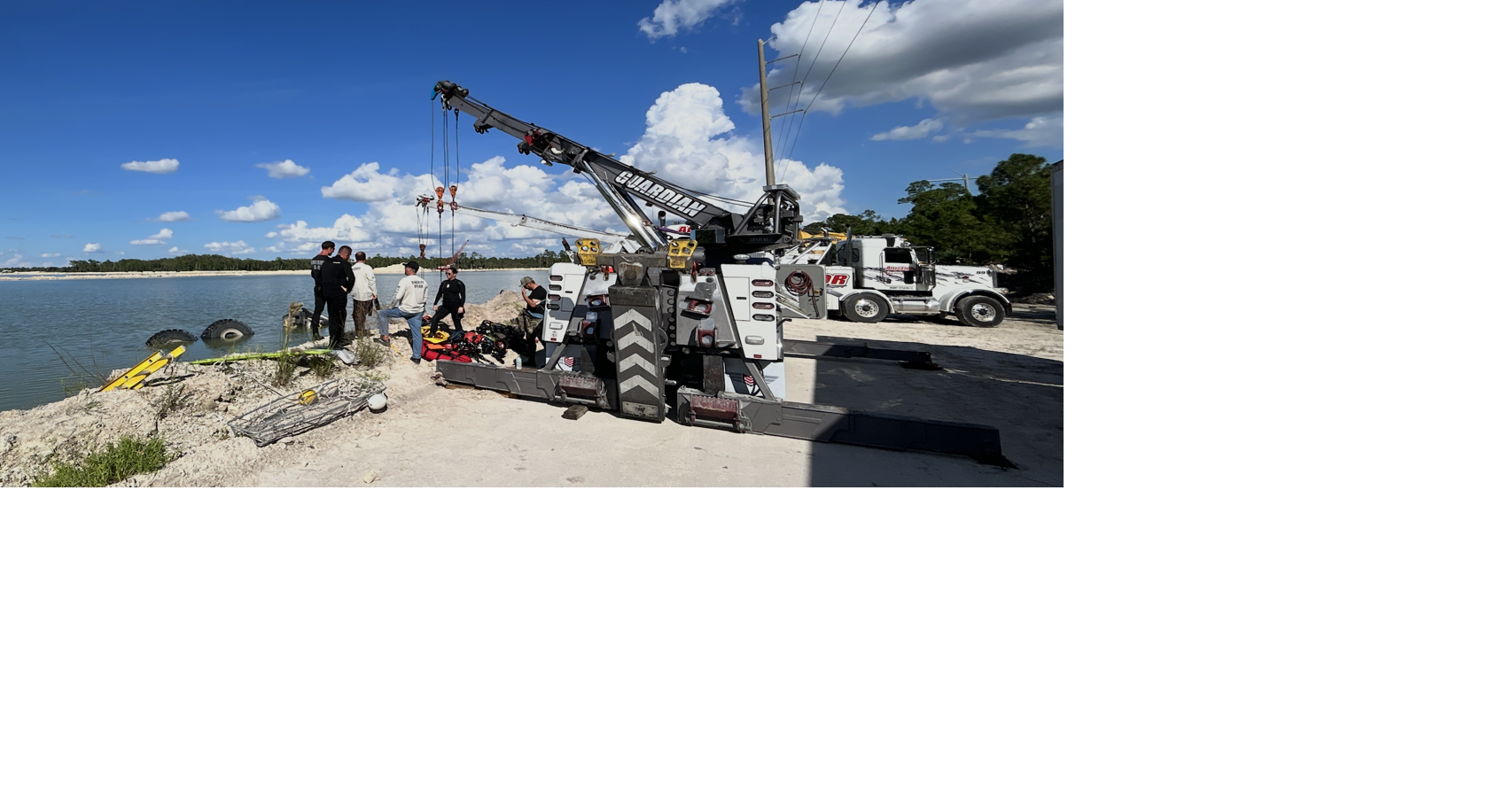 Lee County deputies recover woman's body from submerged construction equipment
