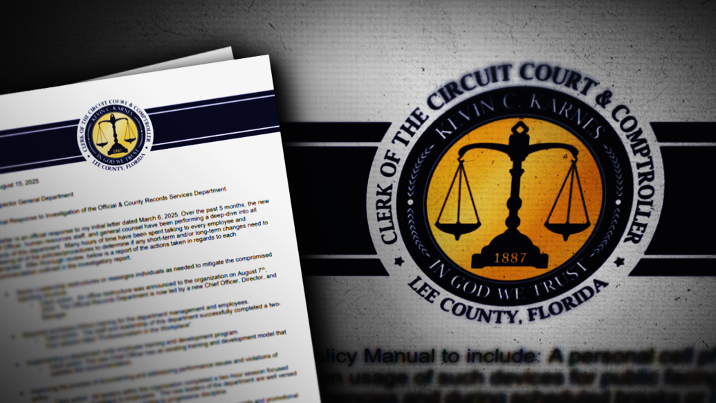 Lee County Clerk of Courts takes some corrective action following