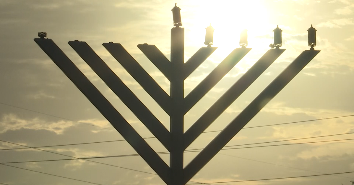Downtown Fort Myers adds menorah to holiday decor for Hanukkah