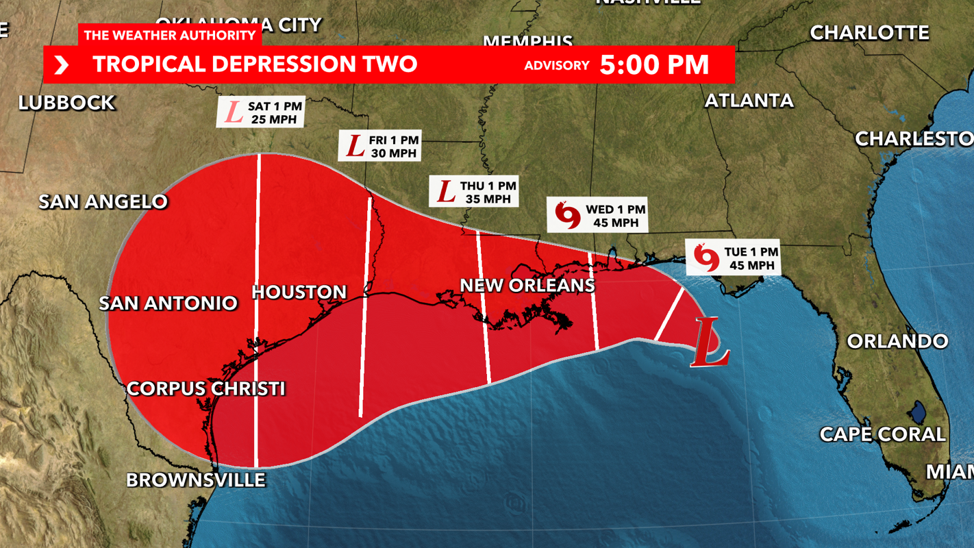Tropical Depression Two strengthens, expected to become Tropical Storm ...