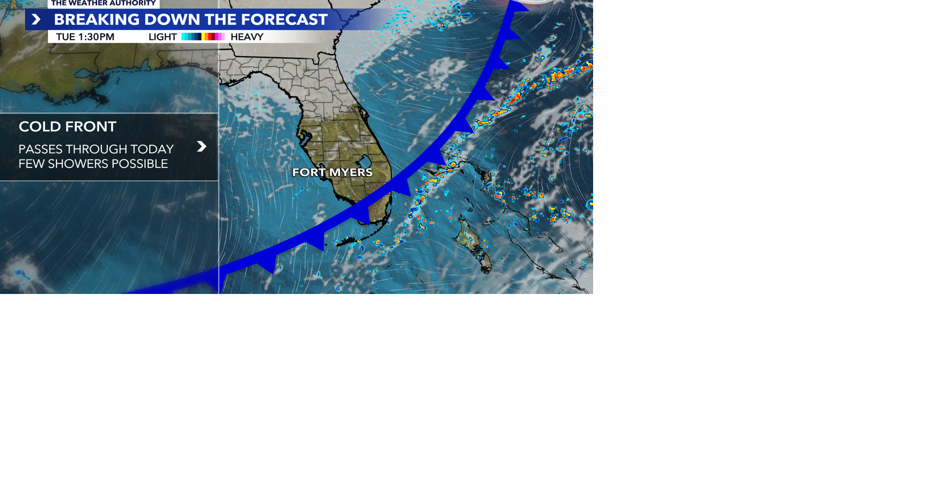 The first of two cold fronts this week moves... | SWFL News