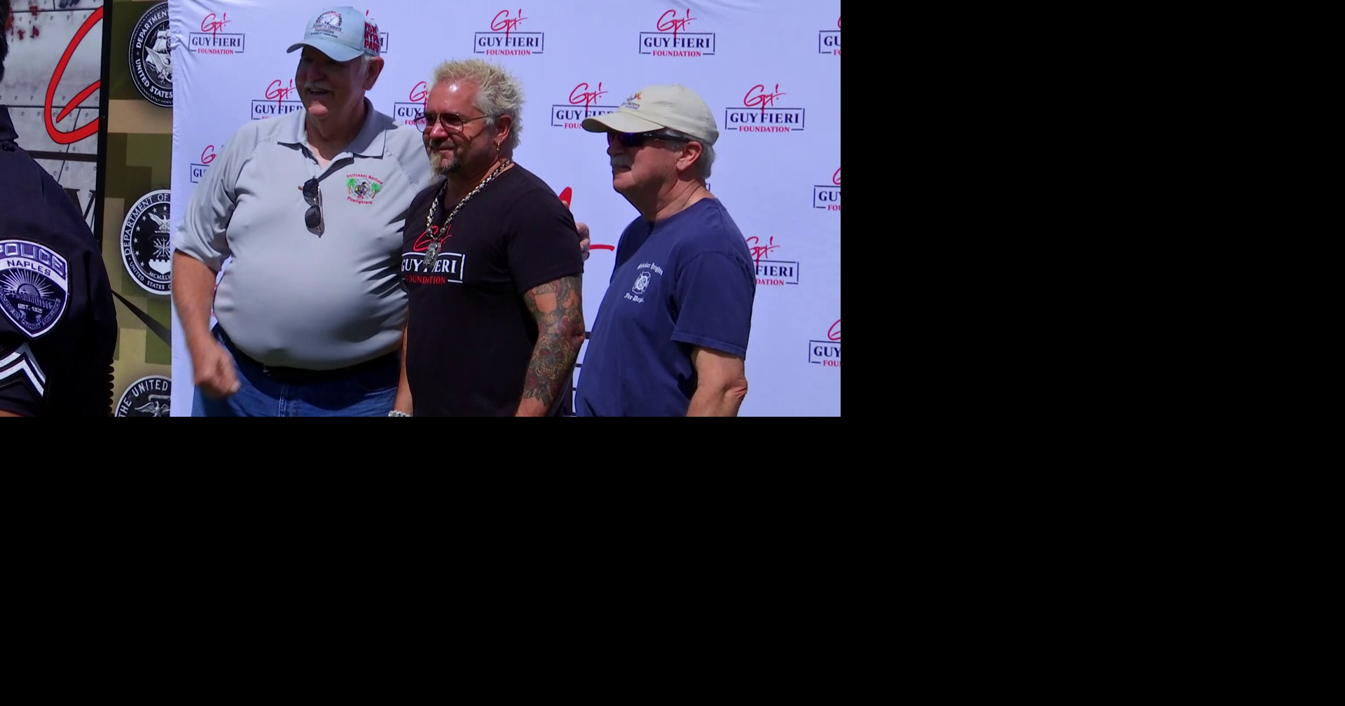 Guy Fieri serves meals to first responders and veterans at Naples park |  Collier County | winknews.com